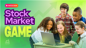  A vibrant graphic showcasing the 2024-2025 5th Grade Stock Market Game